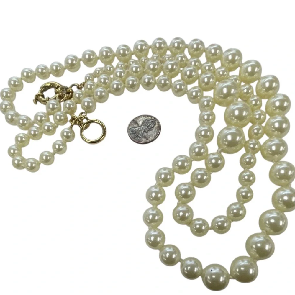 J Crew Double Strand Faux Pearl Necklace